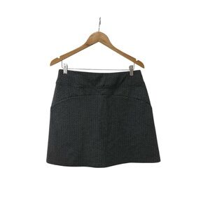 NWT Title Nine Skirt Passport Ponte Gray Herringbone Mini Stretch M